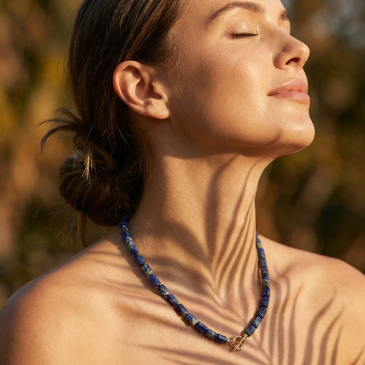 Moon Glow Lapis Necklace