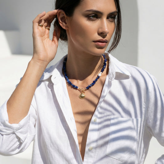Charm Lapis Necklace