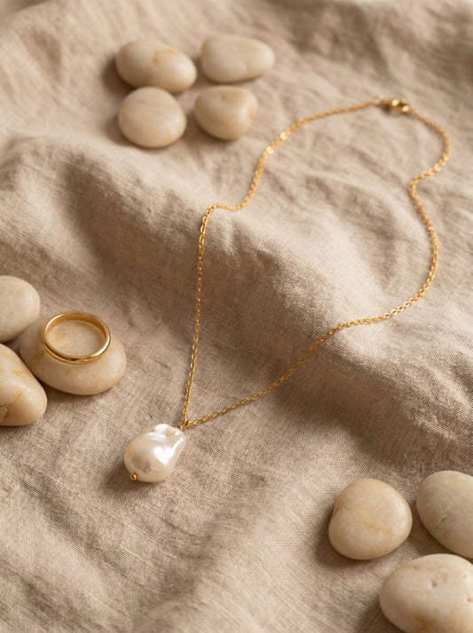Handmade Baroque Freshwater Pearl Pendant
