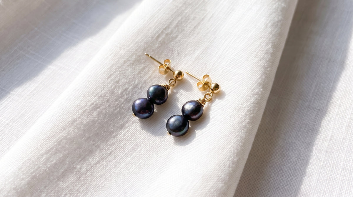 The Black Swan Pearl Earrings