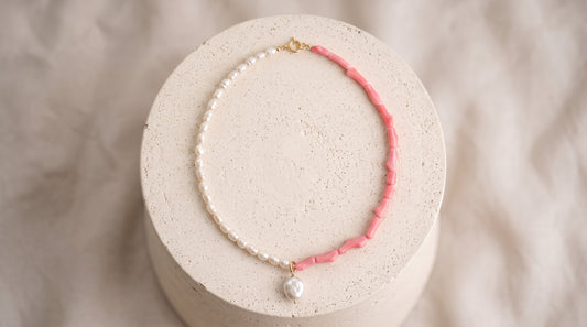 Rosalie Coral & Pearl Necklace