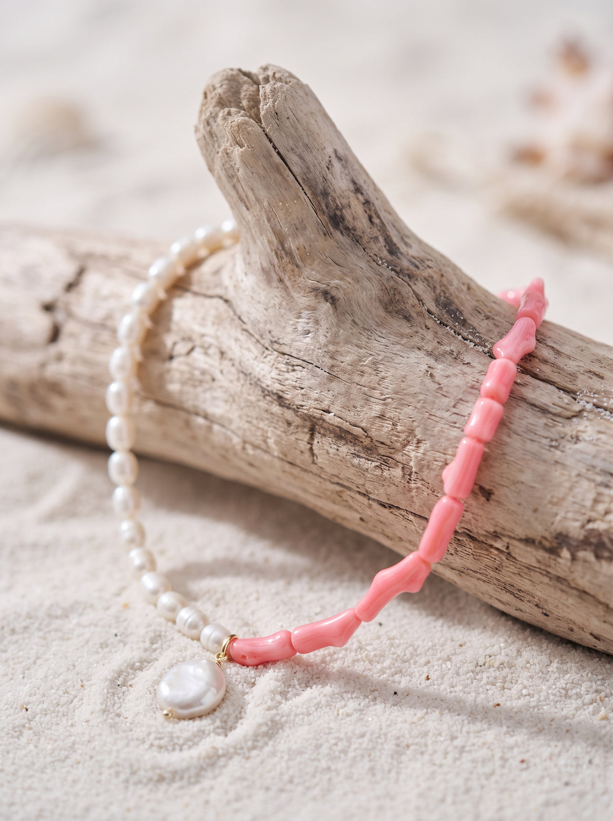 Rosalie Coral & Pearl Necklace