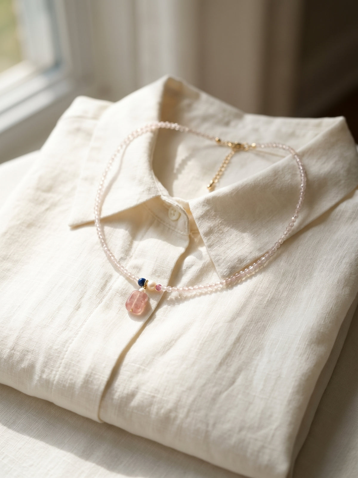 The Daydreamer Strawberry Quartz Necklace