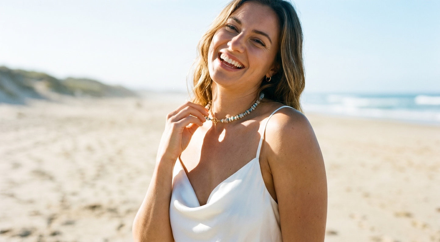 Turquoise Shell Statement Necklace