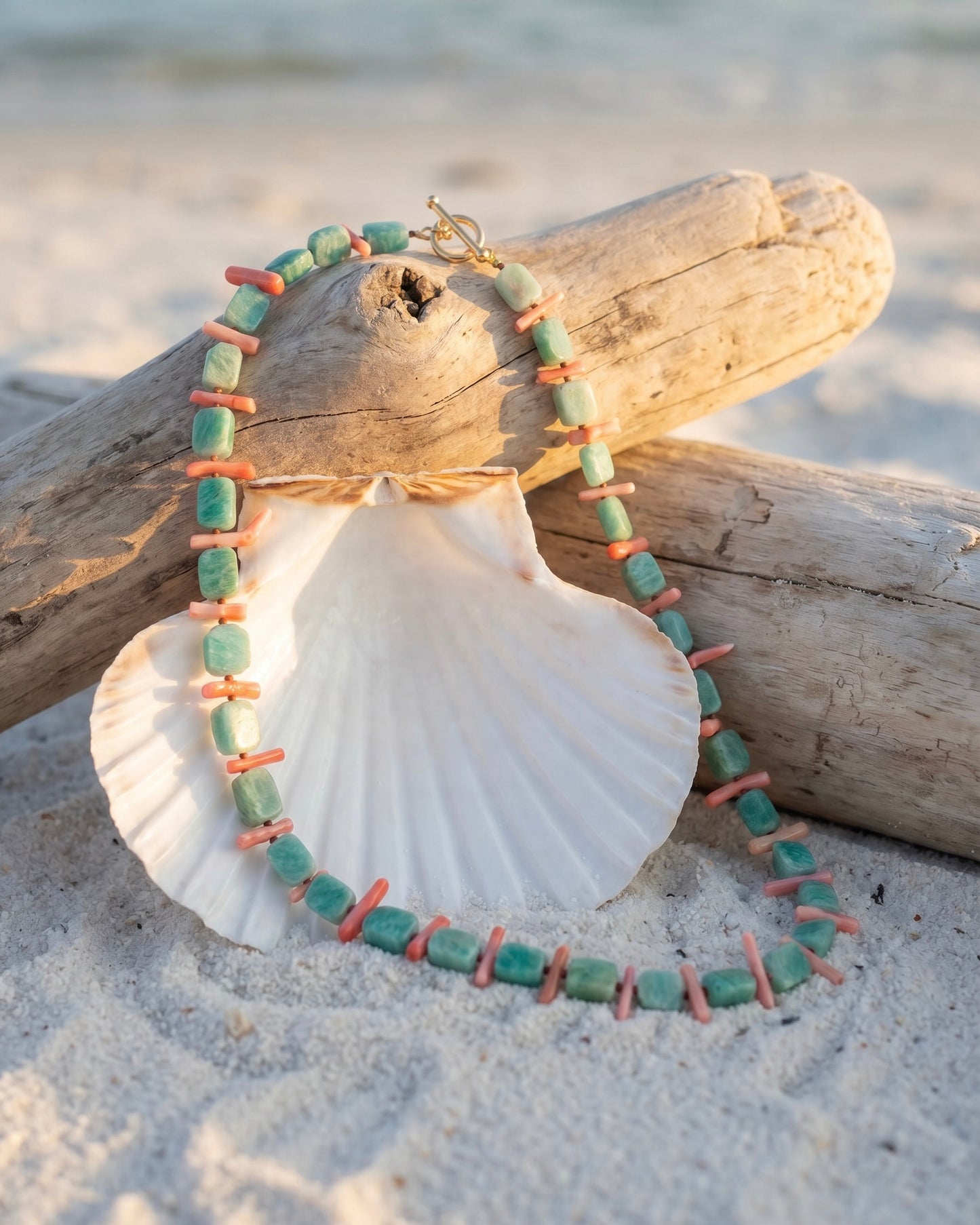Amazonite Coral Necklace