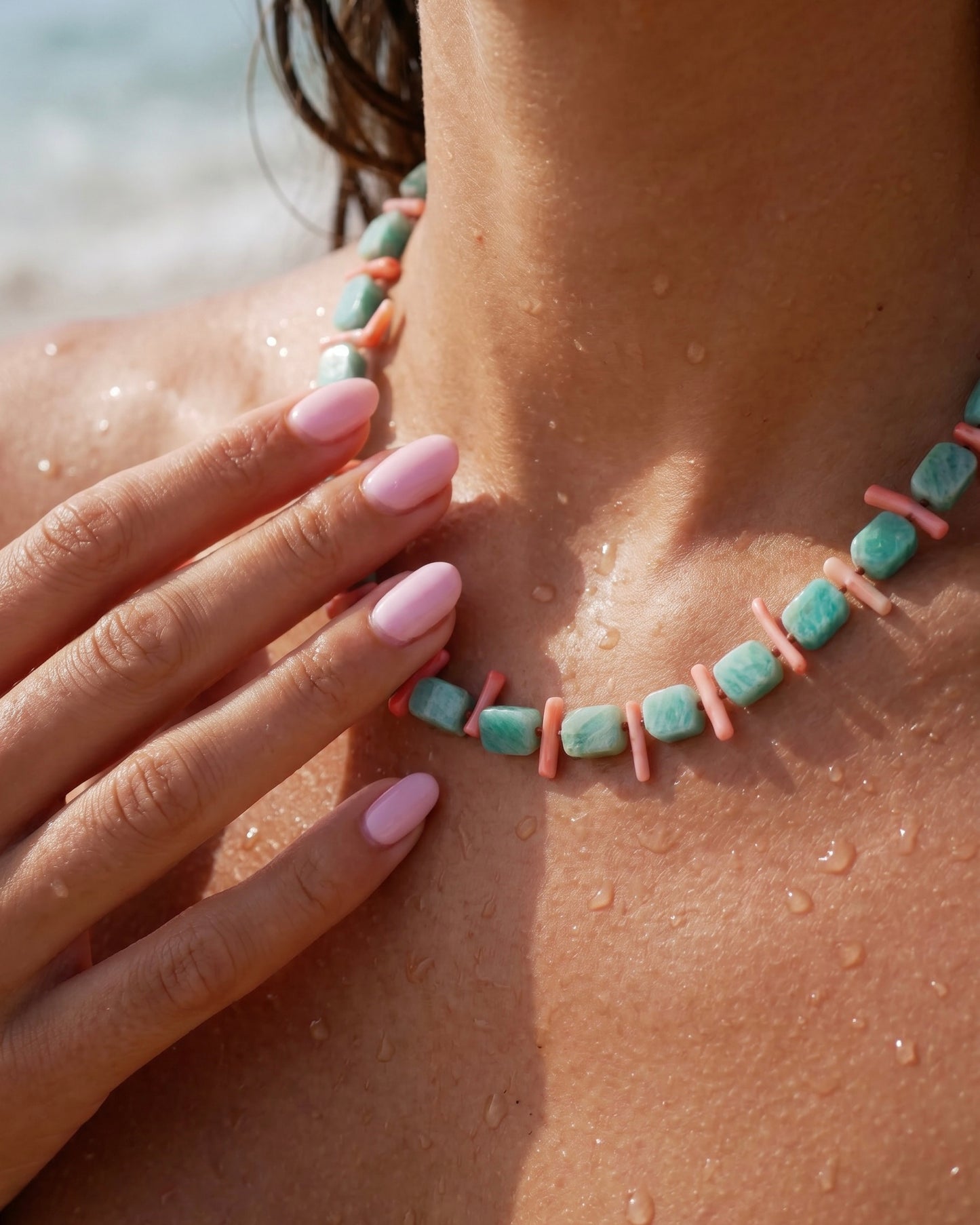 Amazonite Coral Necklace