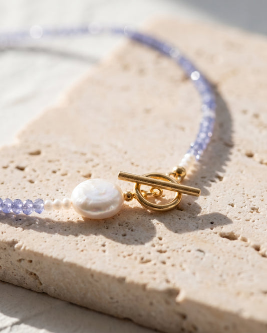 Kilima Tanzanite & Coin Pearl Necklace