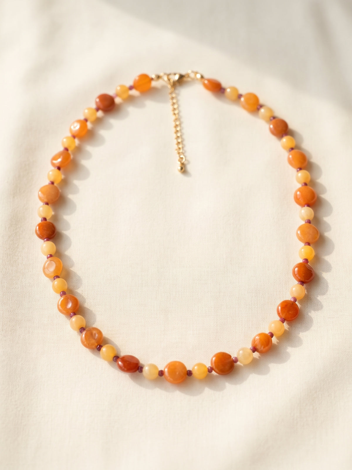 Autumn Glow Aventurine & Calcite Necklace