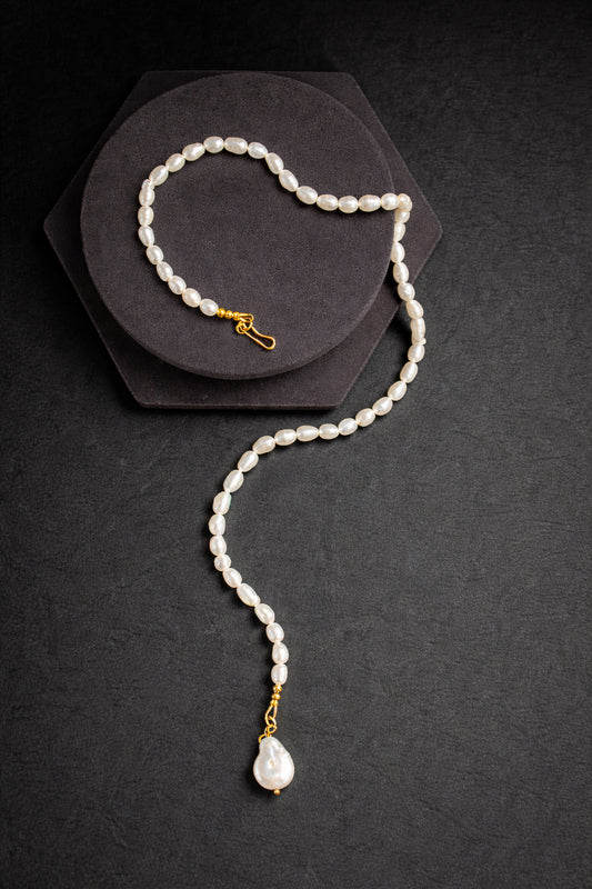 Gold Filled Baroque Pearl Choker Necklace