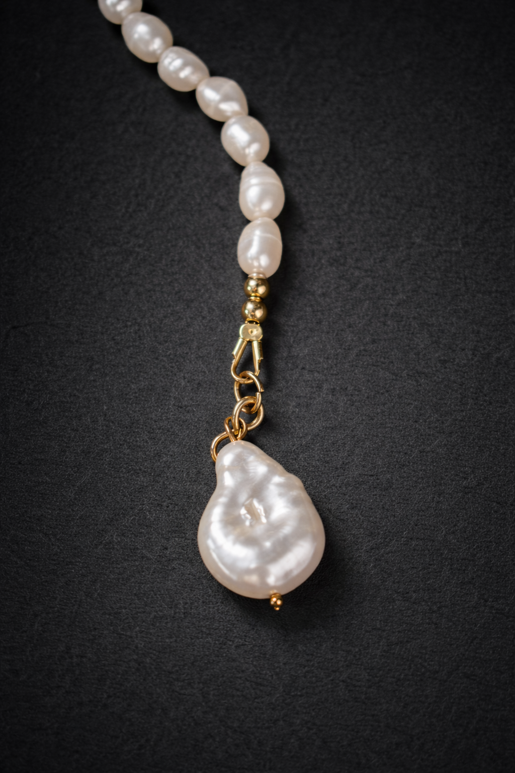 Gold Filled Baroque Pearl Choker Necklace