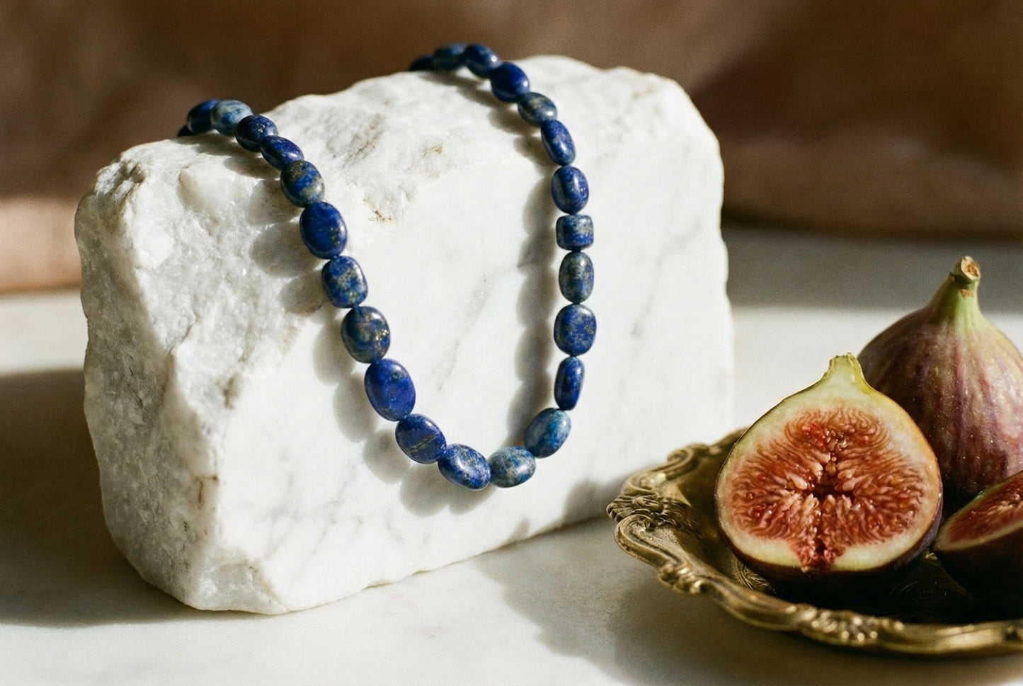 Moonlight Lapis Lazuli Pearl Necklace
