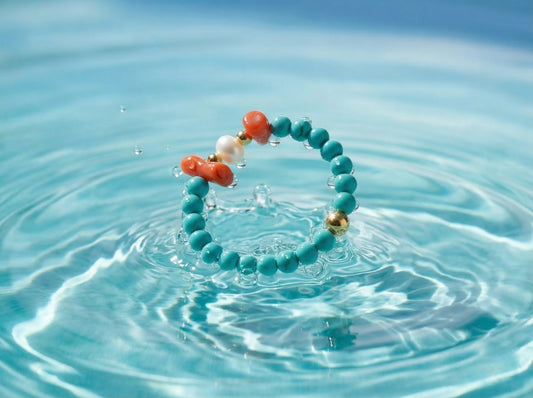 Coral Turquoise Ring