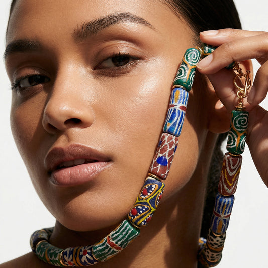 Rainbow Krobo Necklace