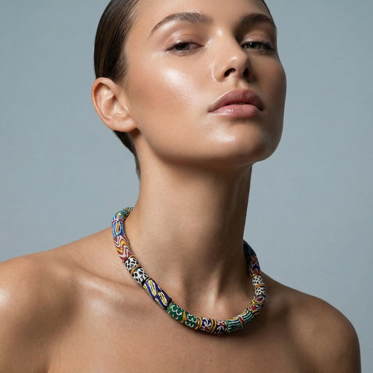 Rainbow Krobo Necklace