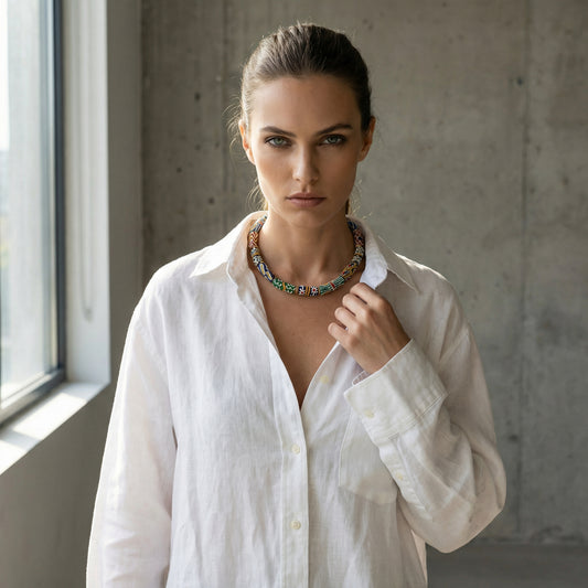 Rainbow Krobo Necklace