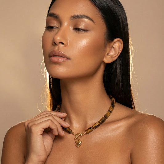 Heart of Tiger Eye Necklace