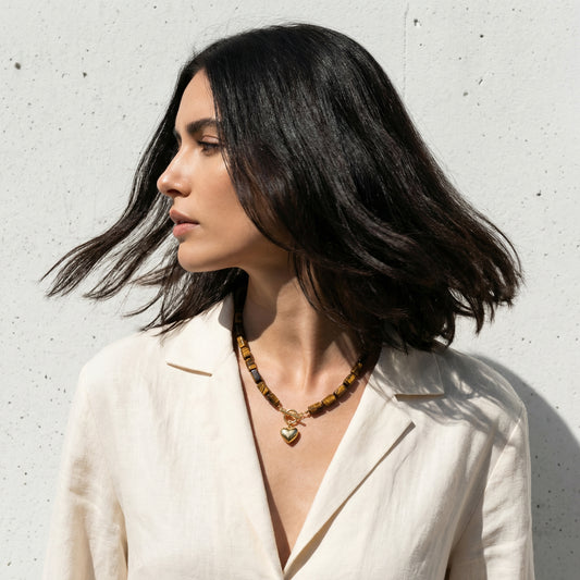 Heart of Tiger Eye Necklace