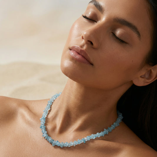 Aquamarine Chips Necklace