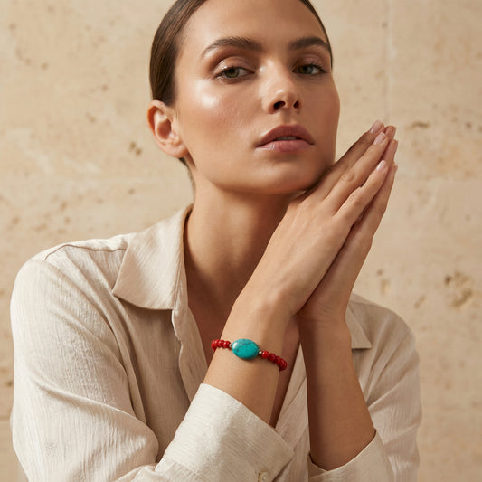 Turquoise Coral Bracelet
