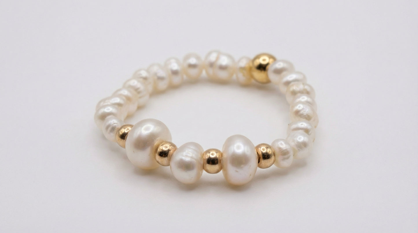 Triple Pearl Ring
