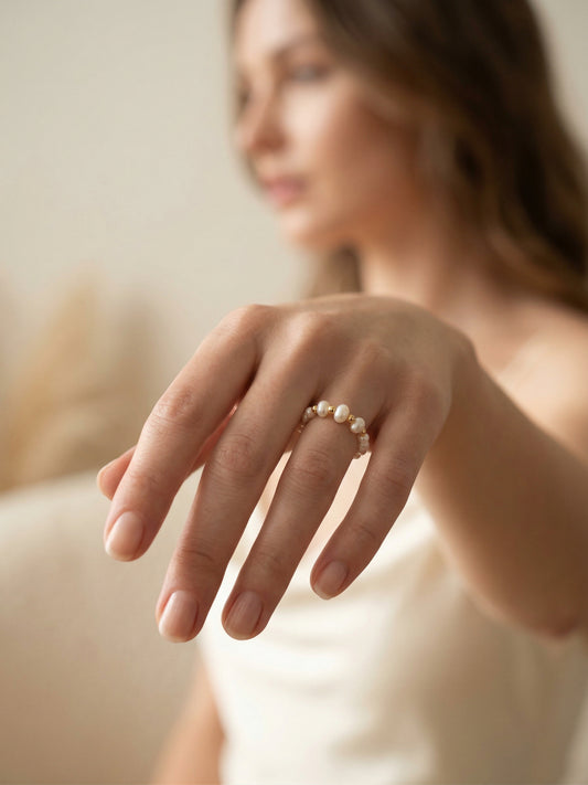 Triple Pearl Ring