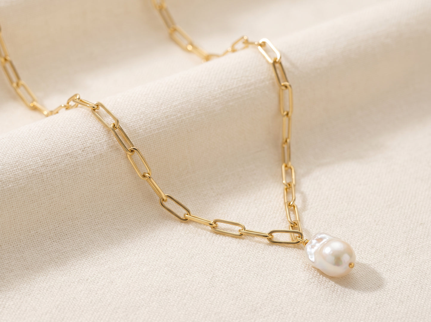 Golden Pearl Necklace