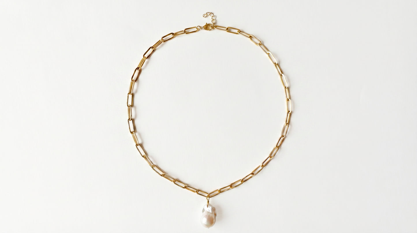 Golden Pearl Necklace