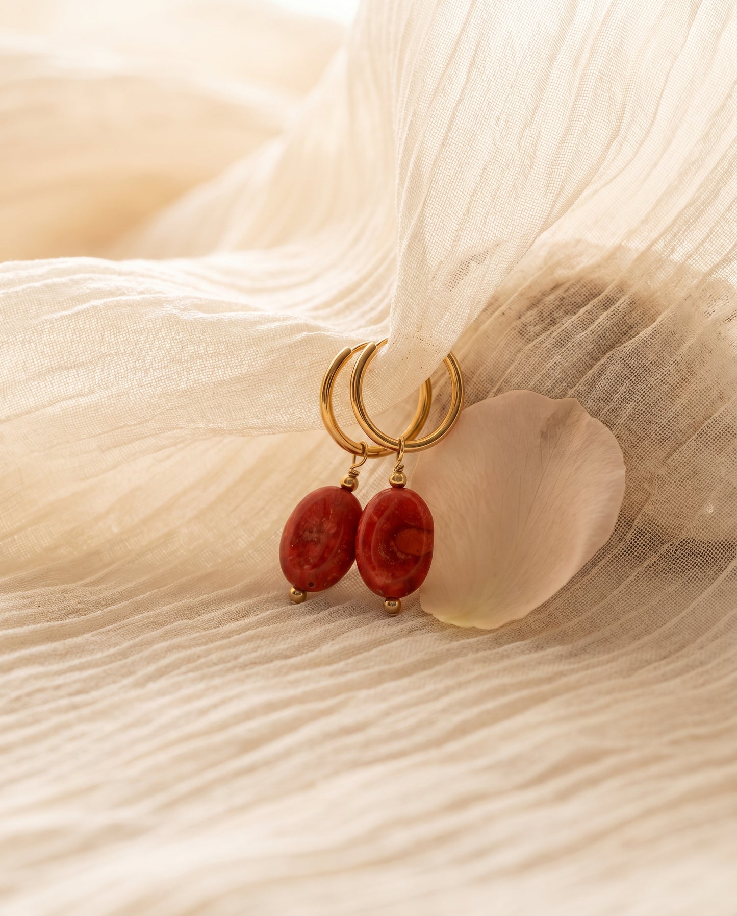 Amour Coral Earrings
