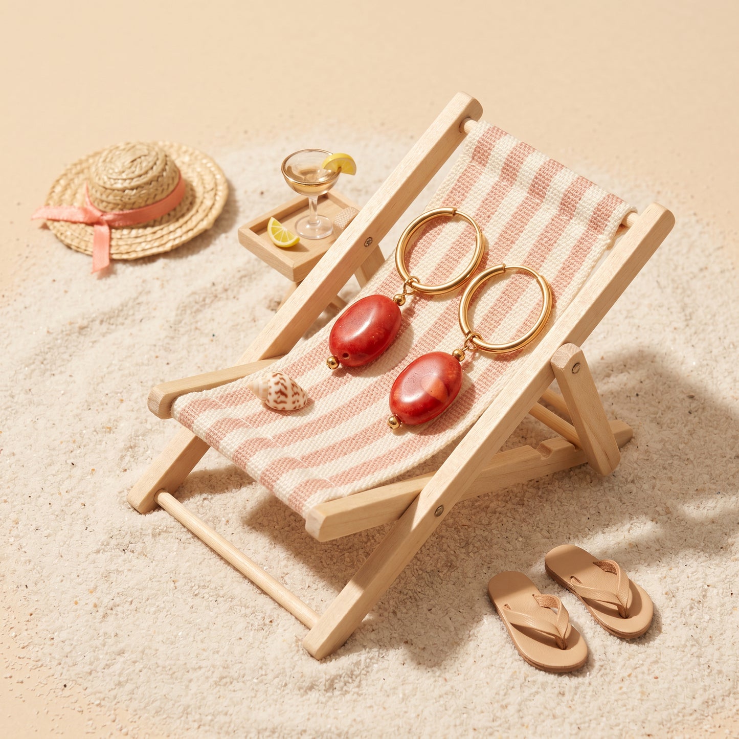 Amour Coral Earrings