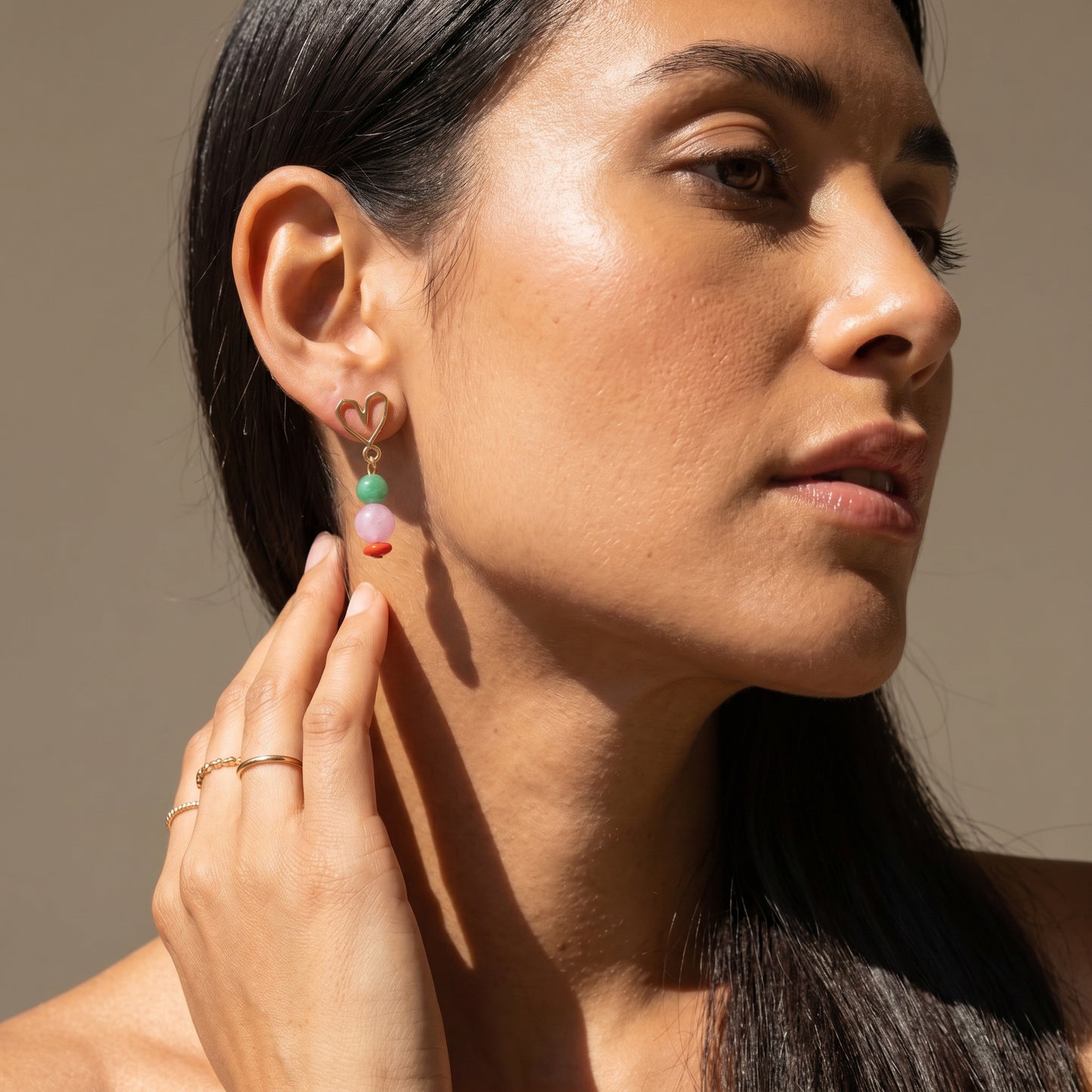Sunset Pop Coral Earrings