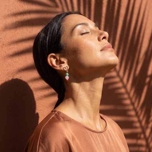 Sunset Pop Coral Earrings