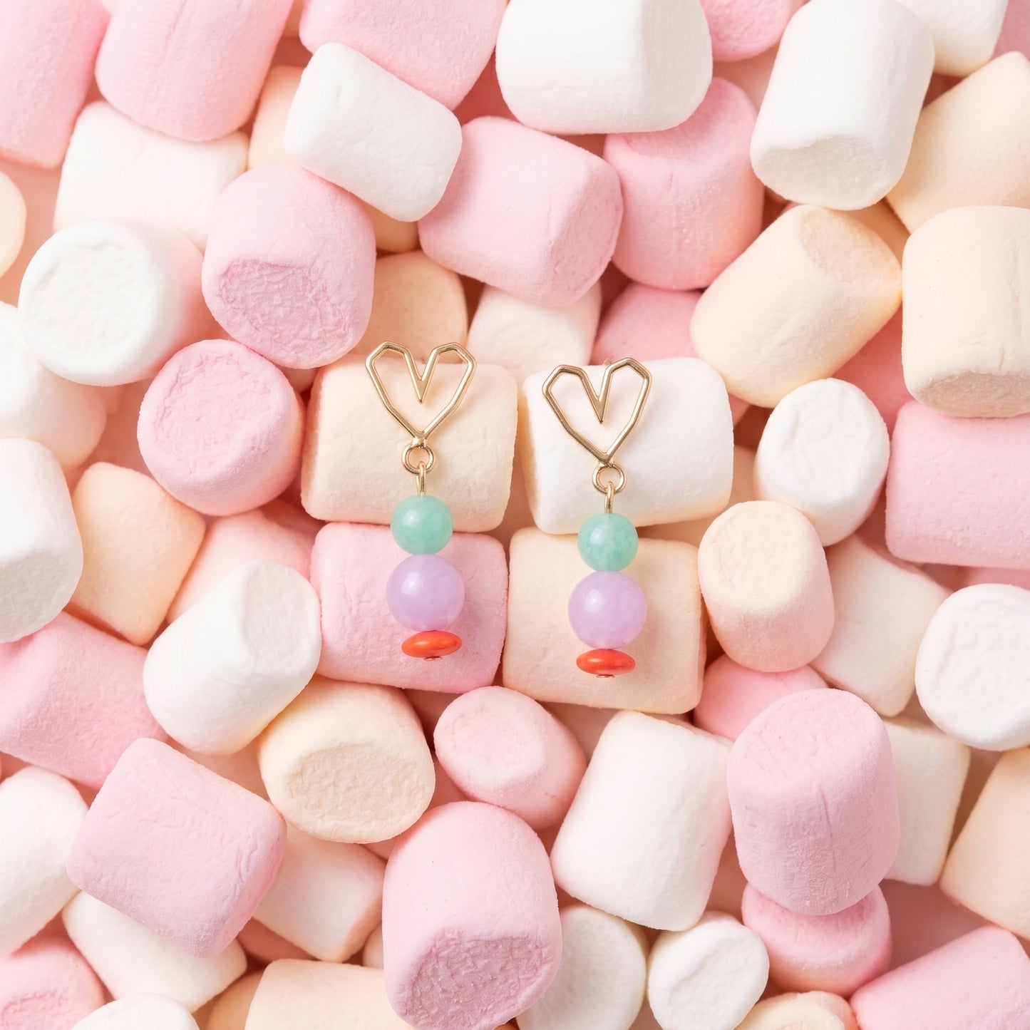 Sunset Pop Coral Earrings