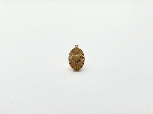 Sunburst Heart Charm