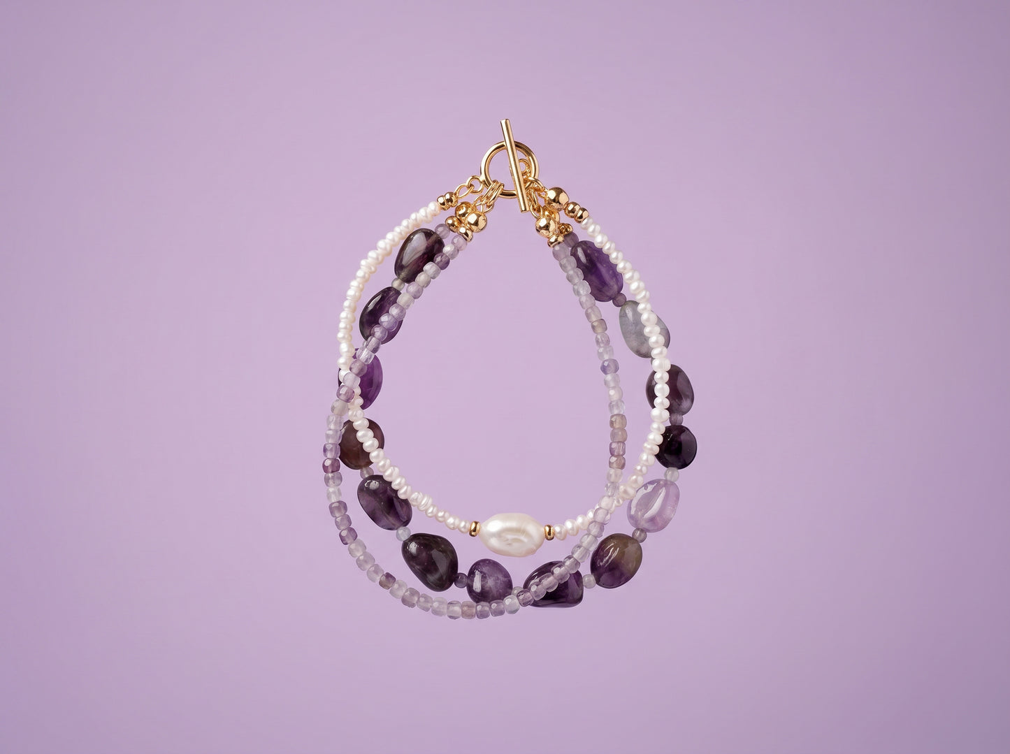 Lilac Pearl Bracelet