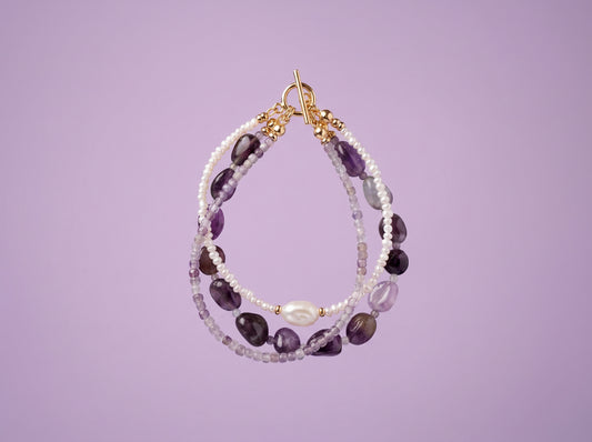 Lilac Pearl Bracelet