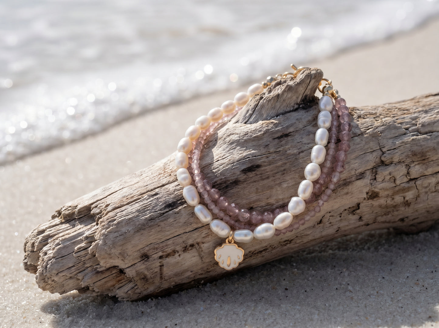 Rosé Pearl Bracelet