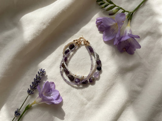 Lilac Pearl Bracelet