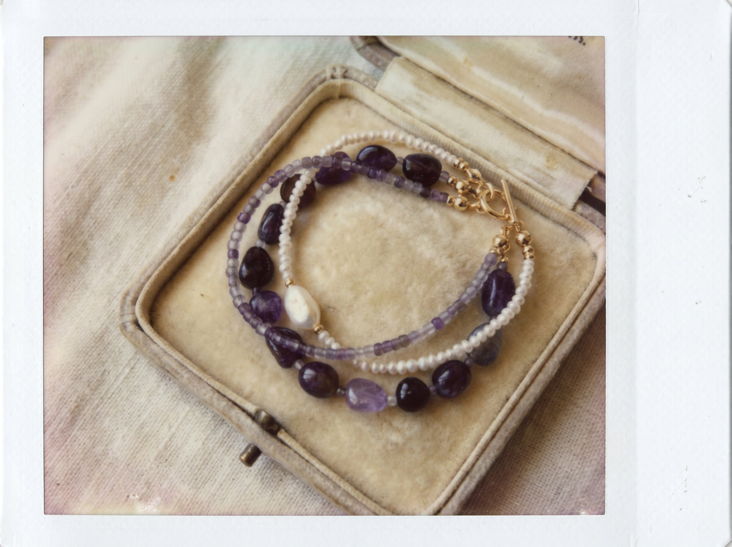 Lilac Pearl Bracelet
