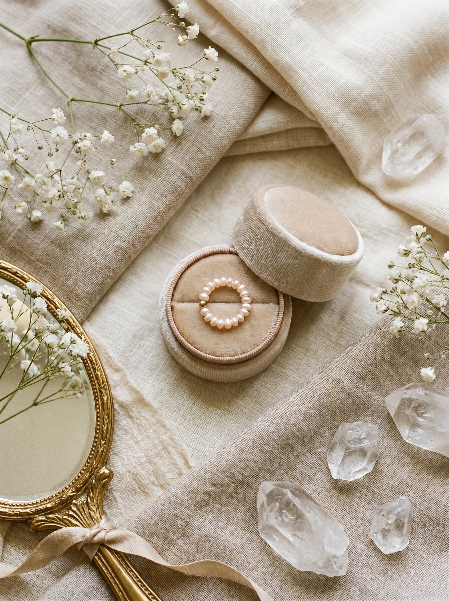 Pearl Rondelle Ring
