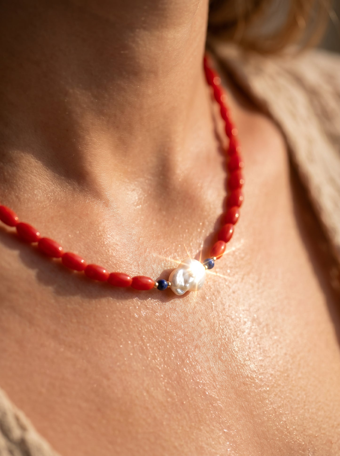 Summer Coral Statement Necklace