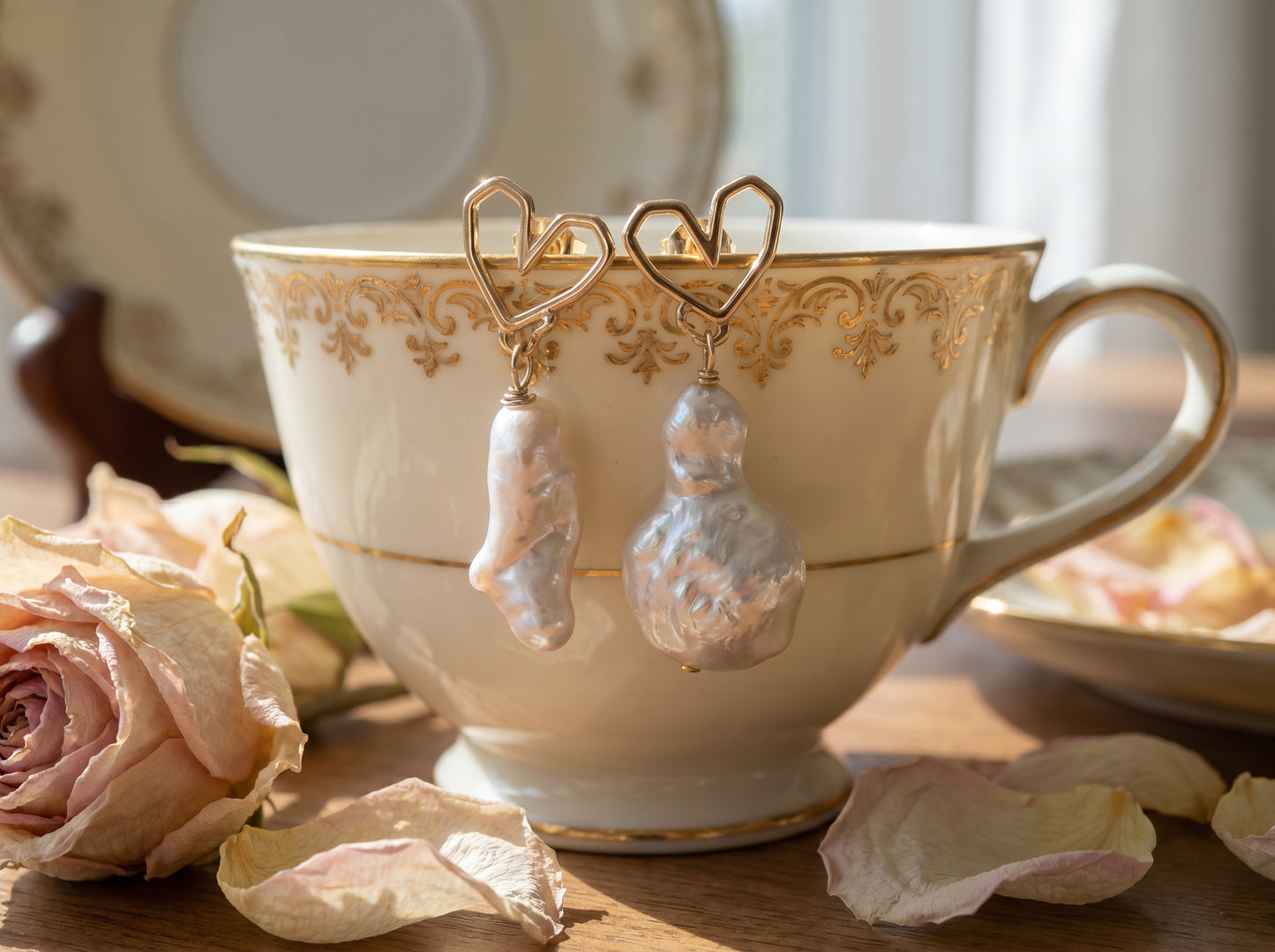 Organic Baroque Pearl Earrings