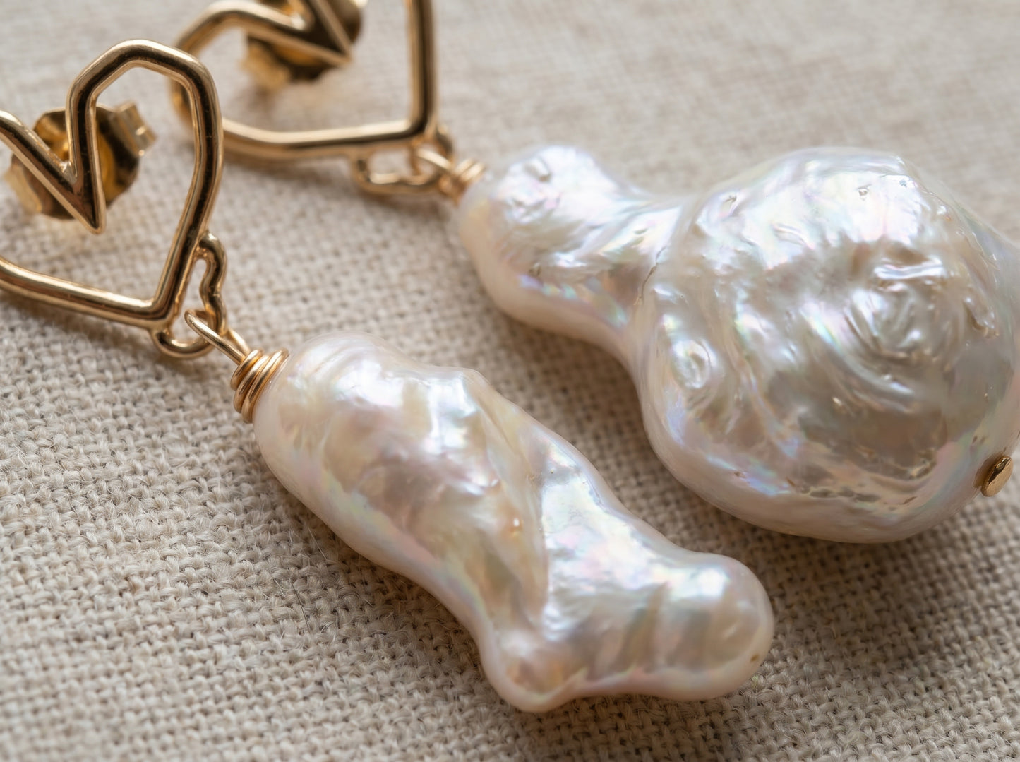 Organic Baroque Pearl Earrings