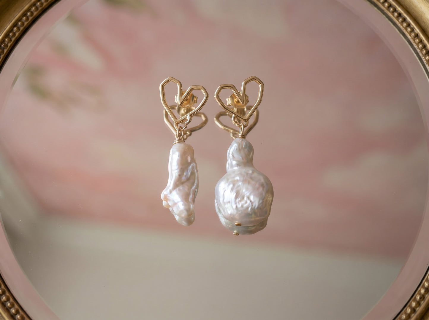 Organic Baroque Pearl Earrings