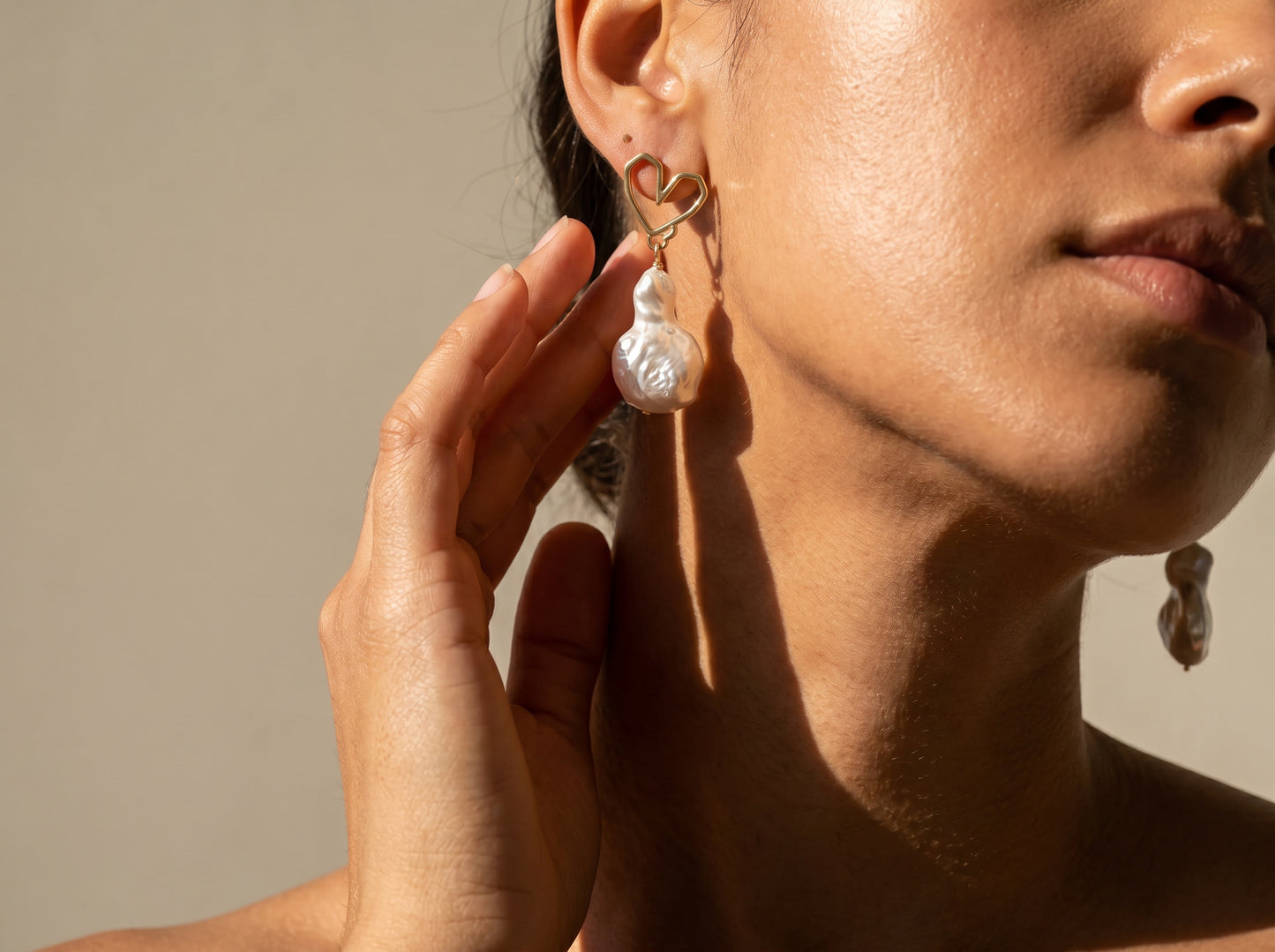 Organic Baroque Pearl Earrings