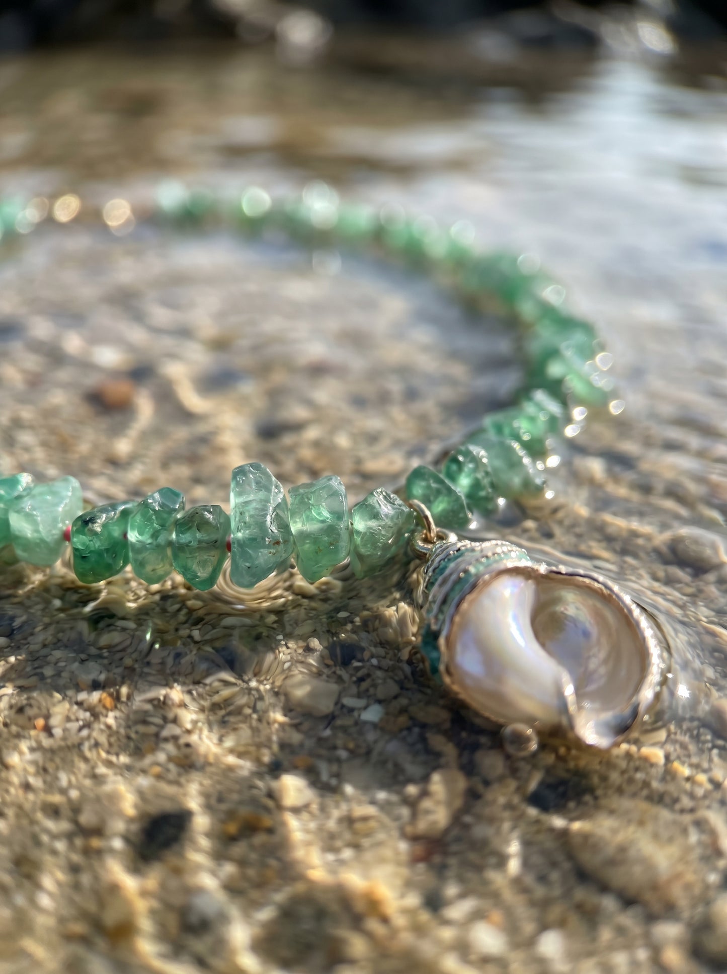 Seafoam Shell Necklace