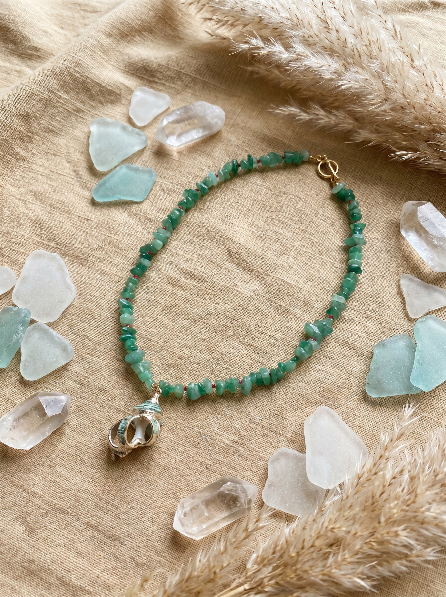 Seafoam Shell Necklace