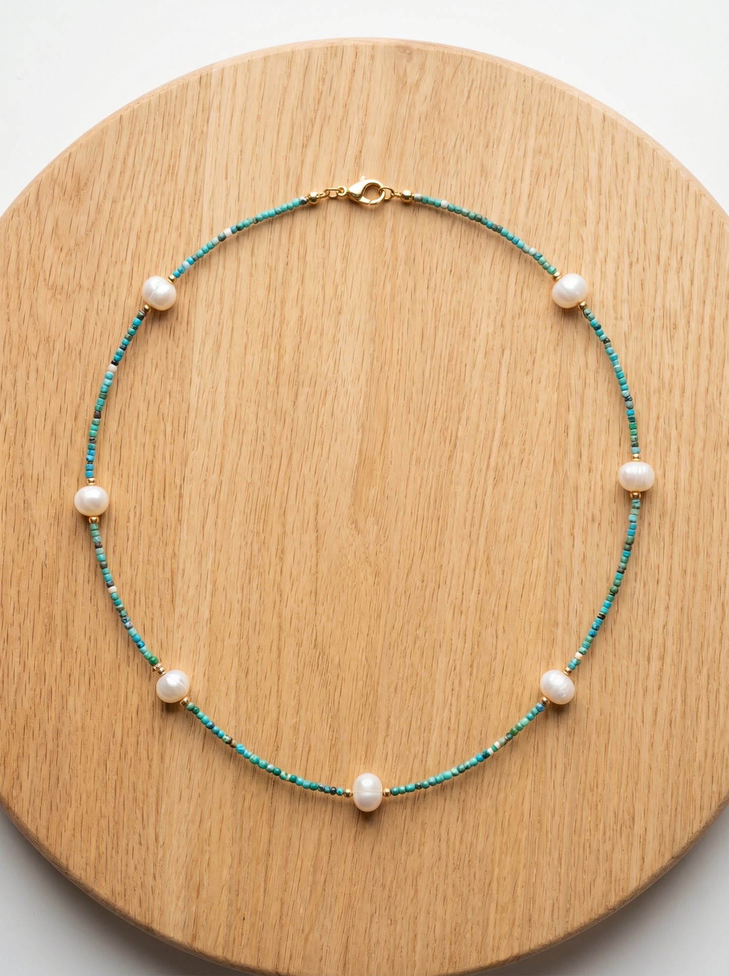 Turquoise Pearl Choker Necklace