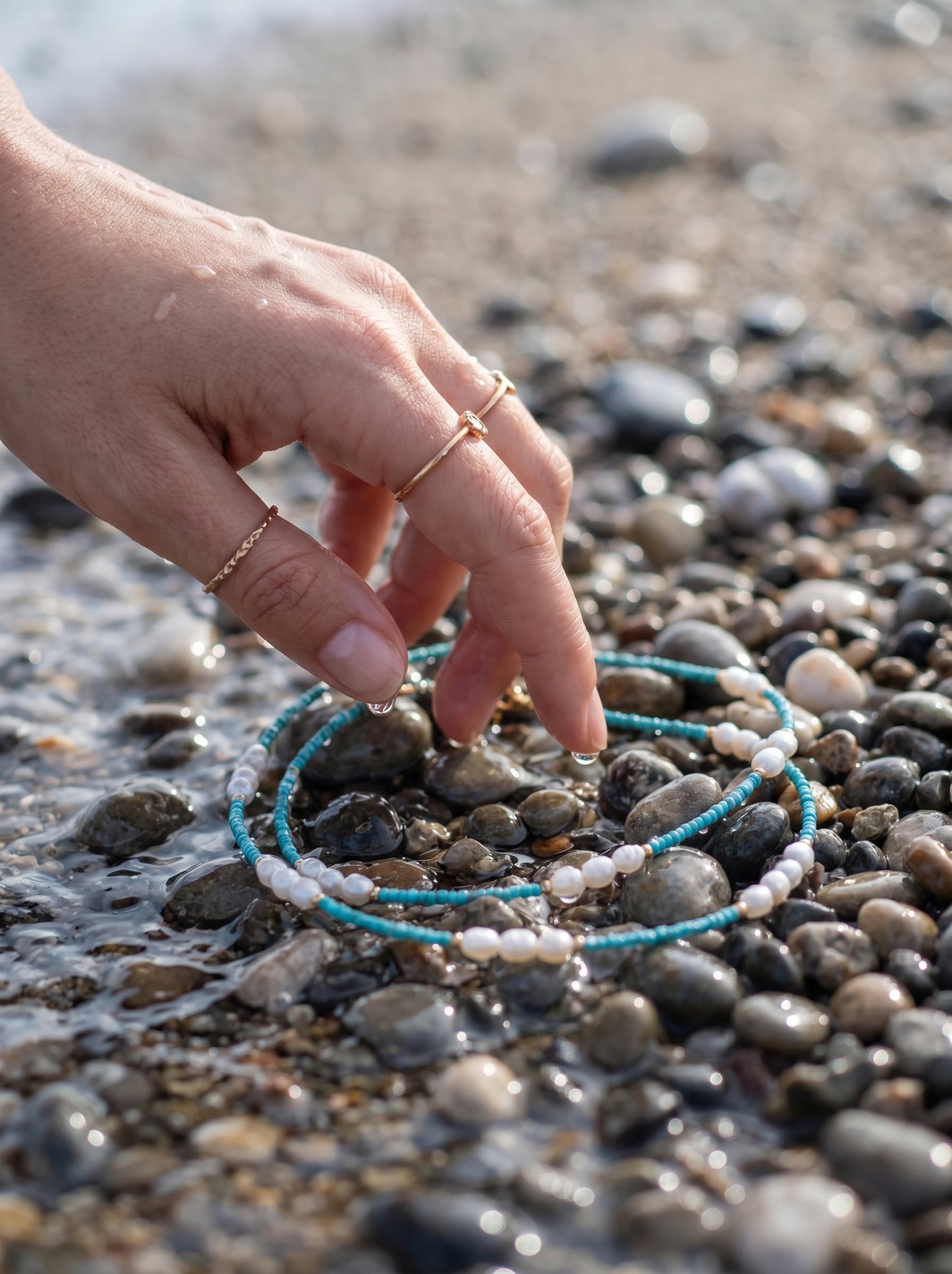 Azure Pearl Necklace
