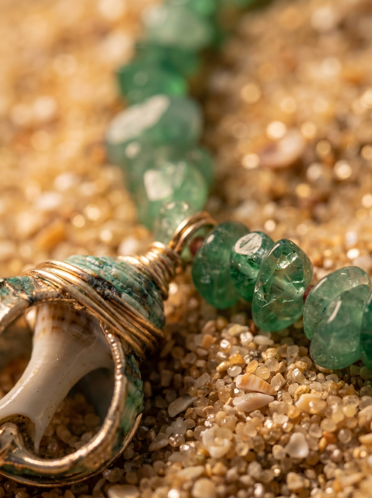 Seafoam Shell Necklace