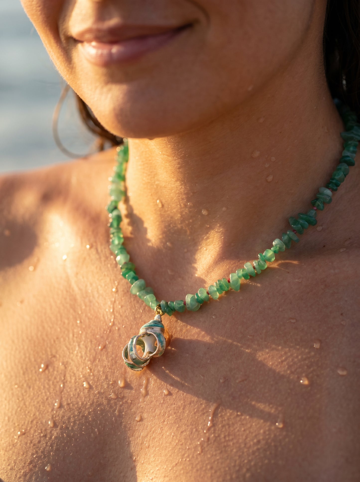 Seafoam Shell Necklace